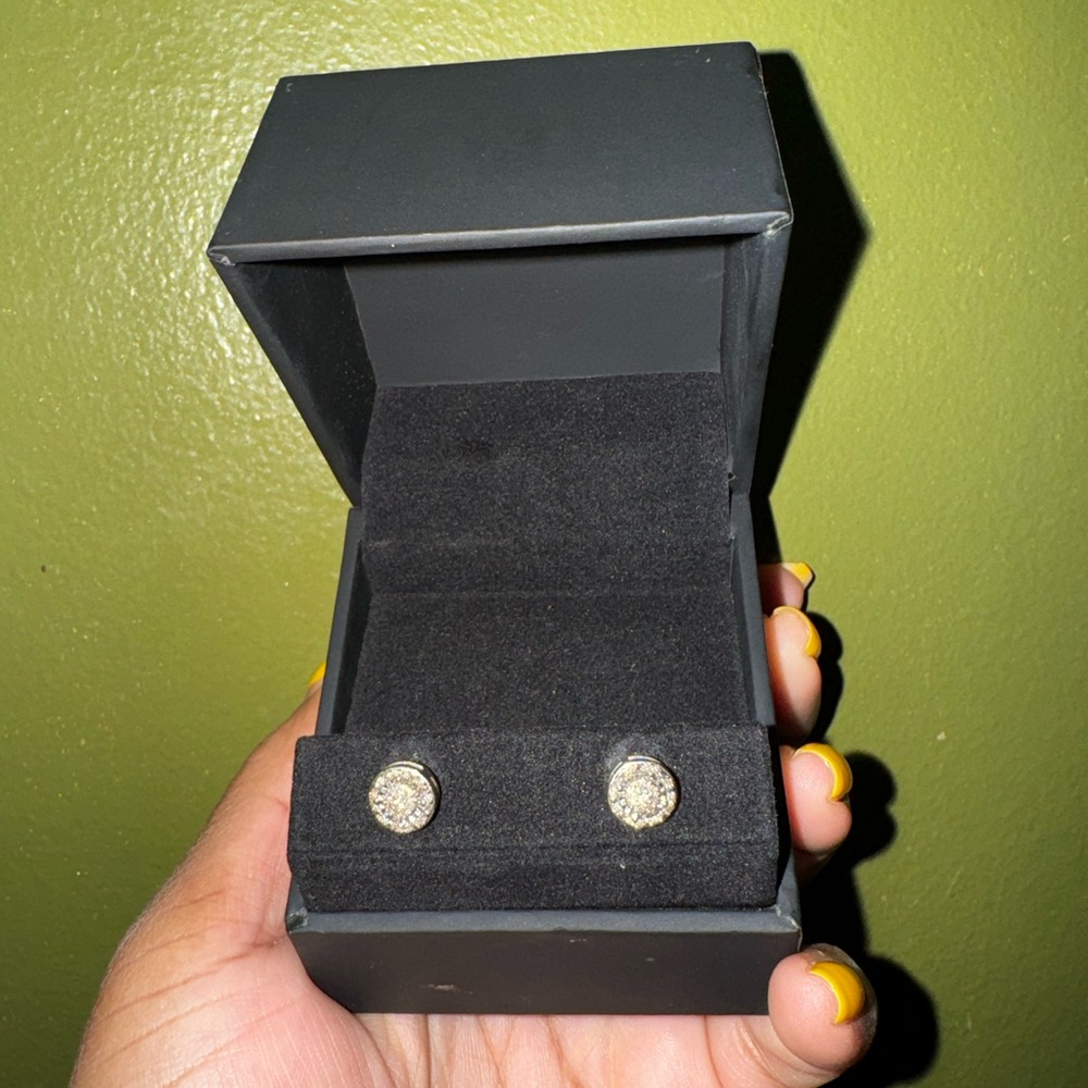 Zales Elegant Silver Stud Earrings